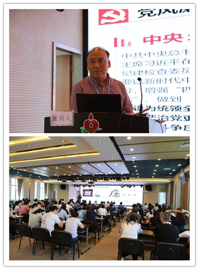 严守职业底线 坚持廉洁从业——中心党委书记陆新成授廉政党课